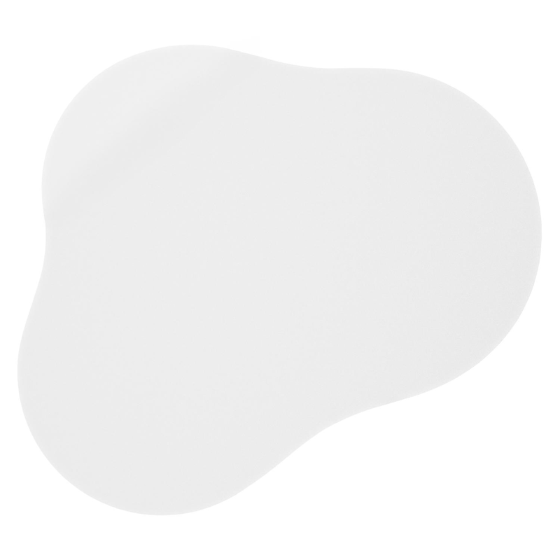 Table de basse Lomano en aluminium blanc et céramique pleine Arctic White - Lg. 131 x Lrg. 108 x Haut. 8 cm