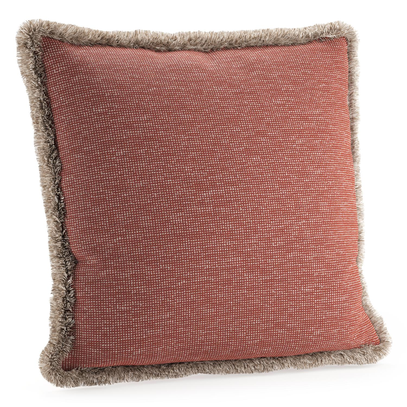 Sierkussen met franjes 55 x 55 cm in all weather sunbrella luxe slow alezan