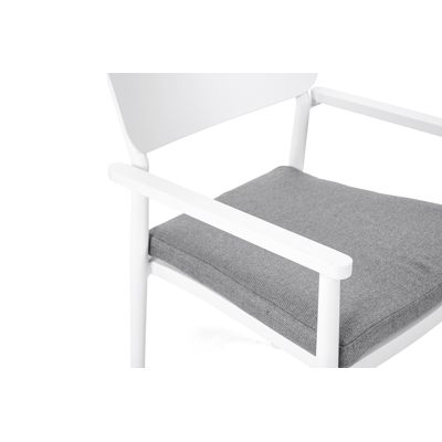 Cassini stoelkussen weather+ softtouch grijs Zitkussen