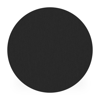 Fano low dining low dining loungetafel rond in wit aluminium en volkeramiek Nero Black - Dia. 65 x H 55 cm