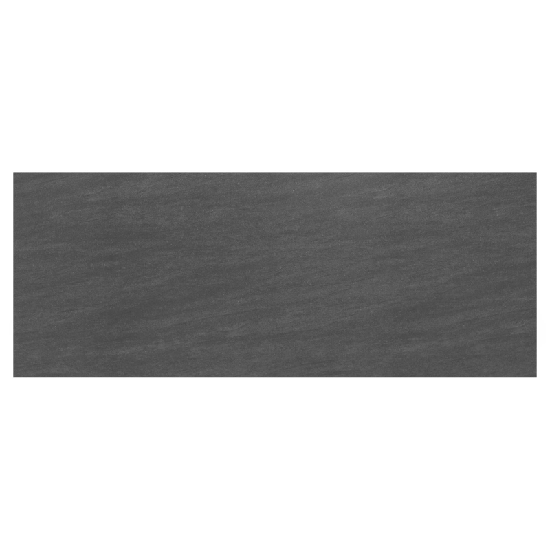 Table de jardin Como en aluminium blanc et céramique pleine Basalt Black - Lg. 280 x Lrg. 110 x Haut. 75 cm