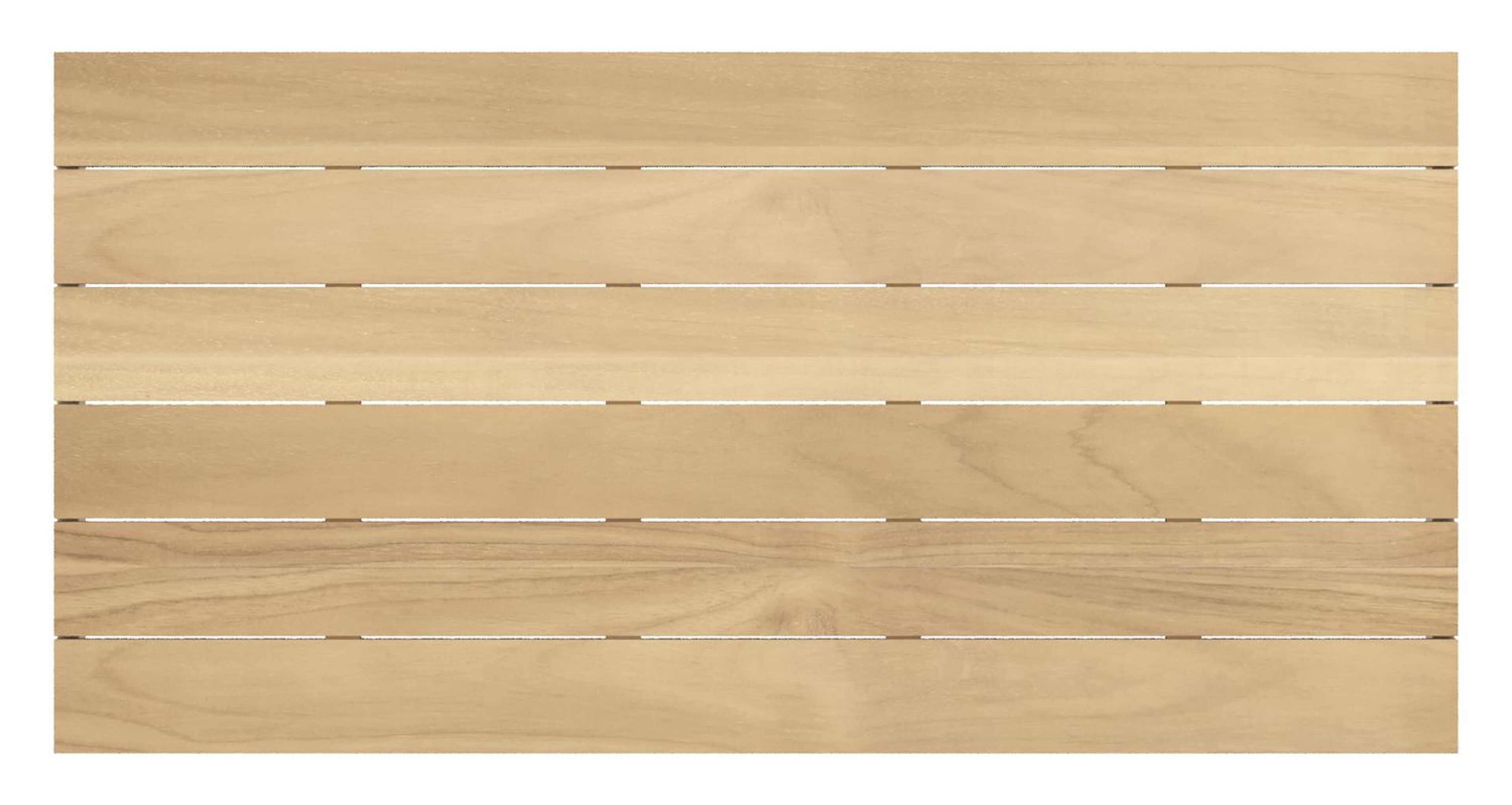 Table de jardin Como rectangulaire en aluminium beige et teck - Lg. 200 x Lrg. 100 x Haut. 73 cm