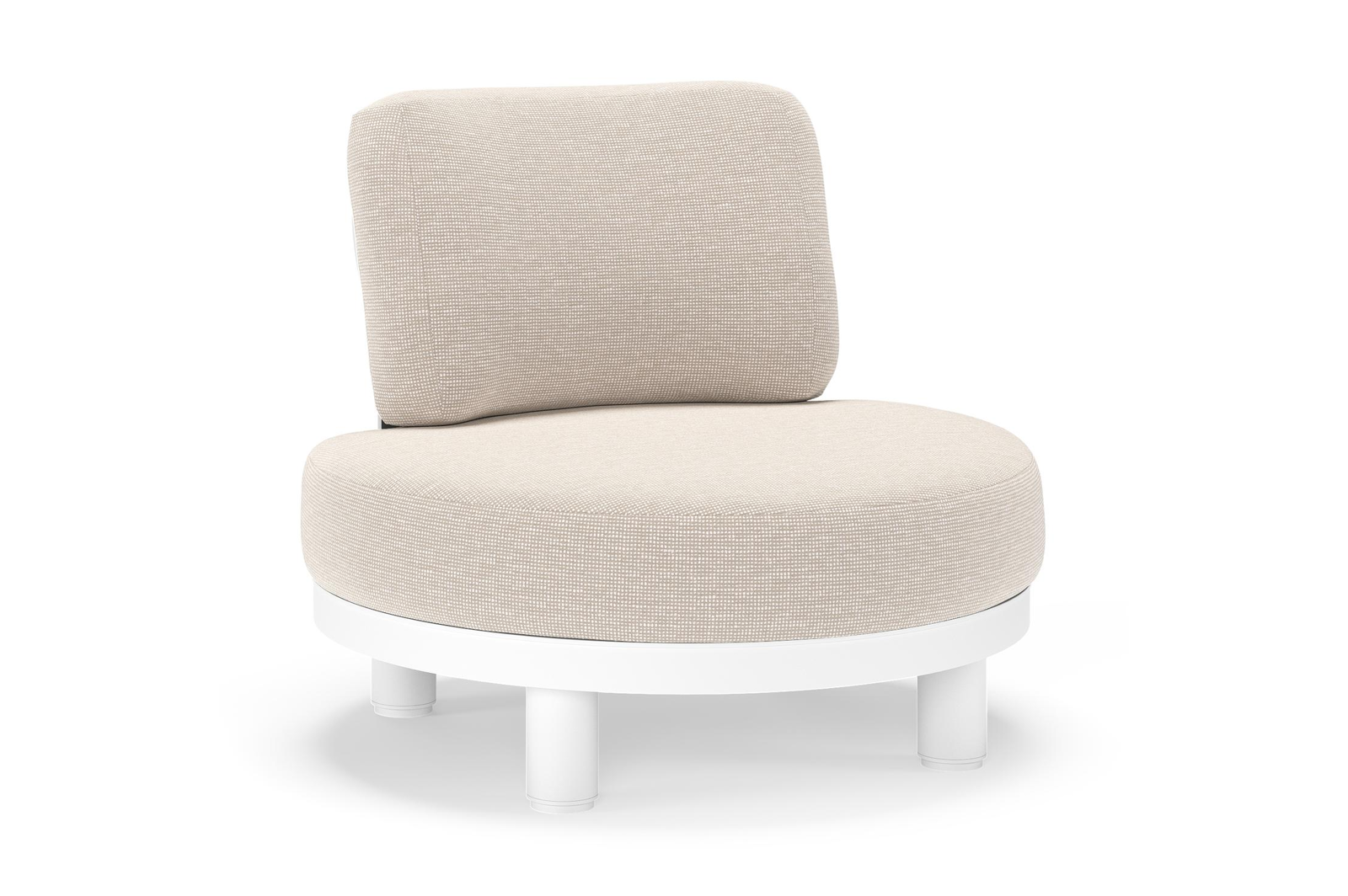 Fauteuil de jardin Donato en aluminium blanc et coussins en all weather sunbrella® luxe Slow Farafra