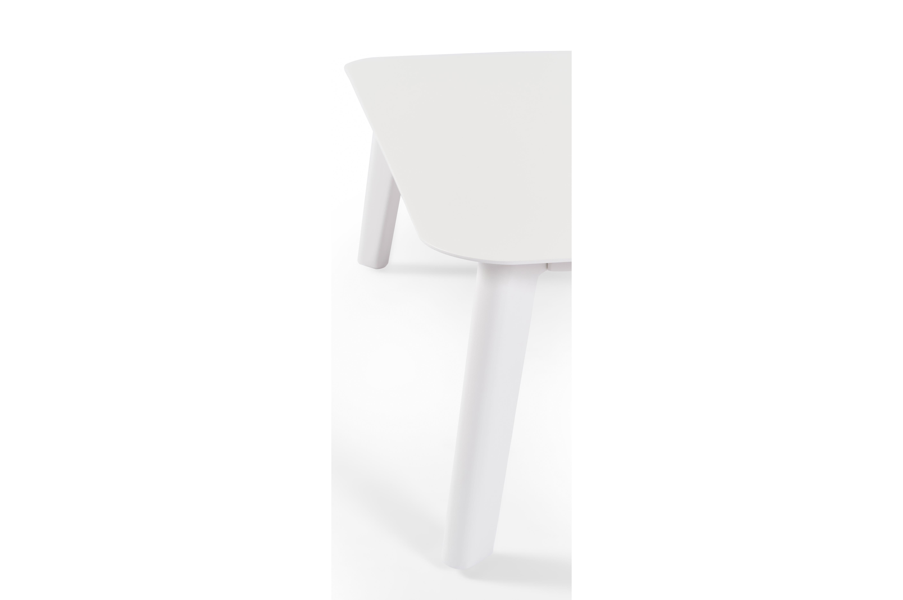 Mosa loungetafel in wit aluminium - L 85 x B 85 x H 30 cm