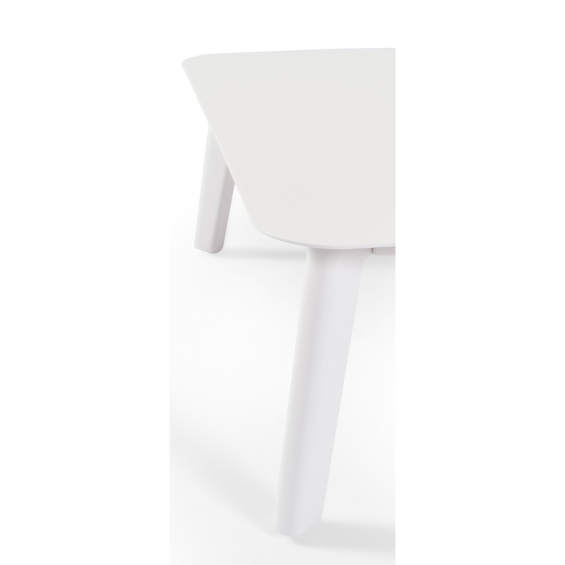 Table basse Mosa en aluminium blanc - Lg 85 x larg. 85 x H 30 cm
