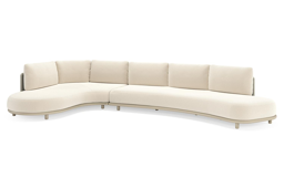 Chaise longue rechts + 3-zit organisch