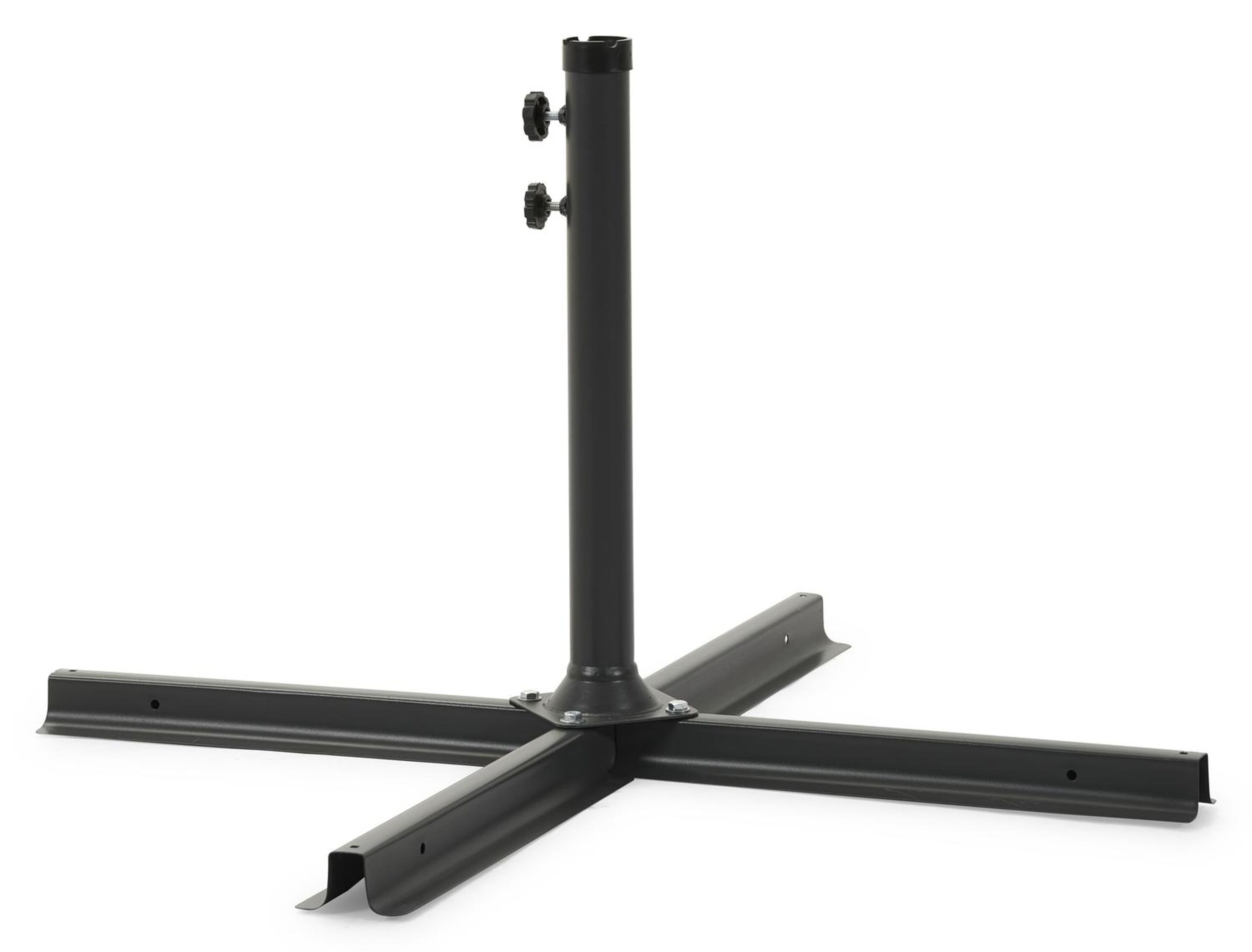 Parasol pendant Avola avec fonction tilt en aluminium blanc avec toile de parasol en weather+ softtouch gris - Larg1 300 x Larg2 300 cm (sans pied de parasol)