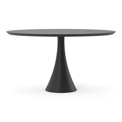Fano tuintafel ovaal in zwart aluminium en volkeramiek Basalt Black - L 140 x B 80 x H 74.5 cm