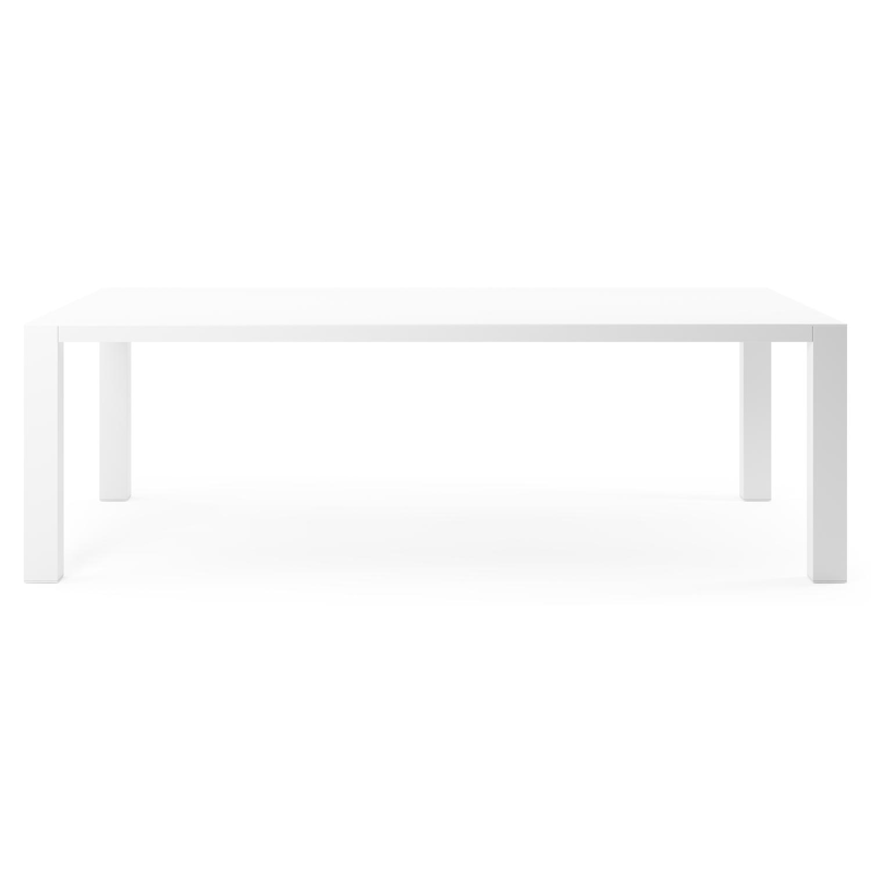 Nano tuintafel in wit aluminium en volkeramiek arctic white - L 240 x B 148 x H 75 cm