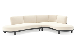 Chaise longue links + 2-zit organisch