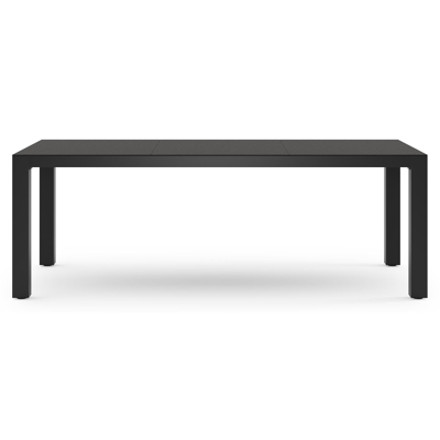Calzo tuintafel rechthoekig in zwart aluminium en sintered stone zwart - L 220 x B 100 x H 74 cm