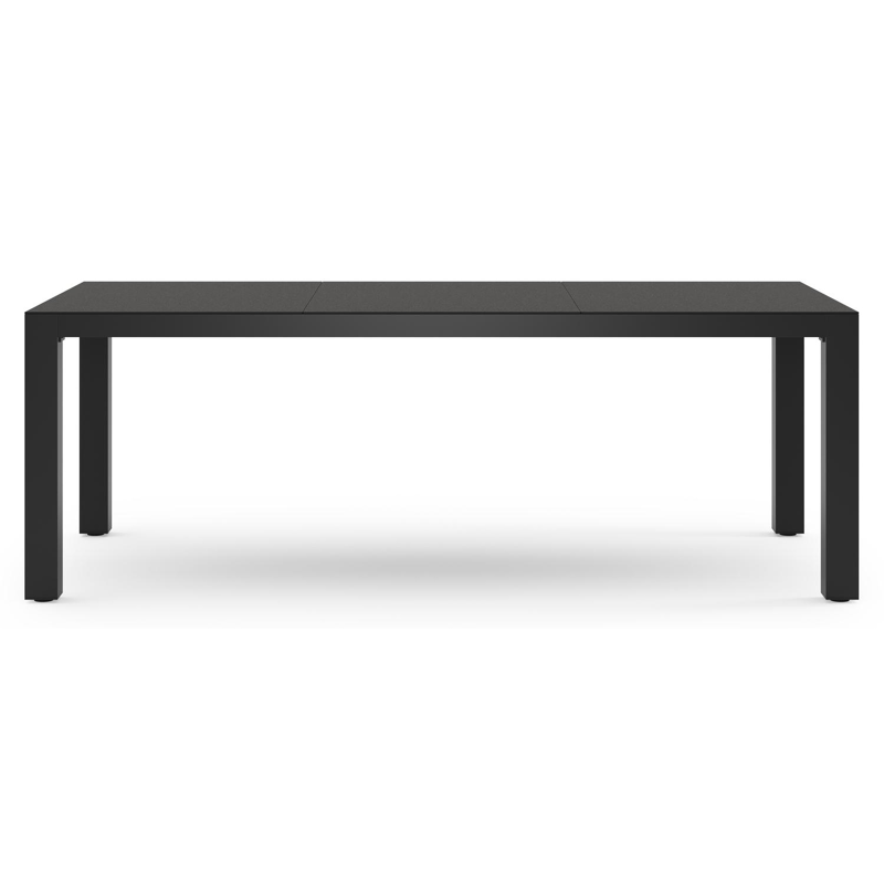 Calzo tuintafel rechthoekig in zwart aluminium en sintered stone zwart - L 220 x B 100 x H 74 cm