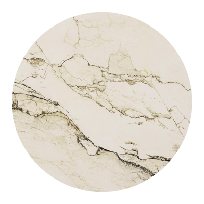 Fano loungetafel in wit aluminium en volkeramiek colorado dunes - Dia. 85 x H 55 cm