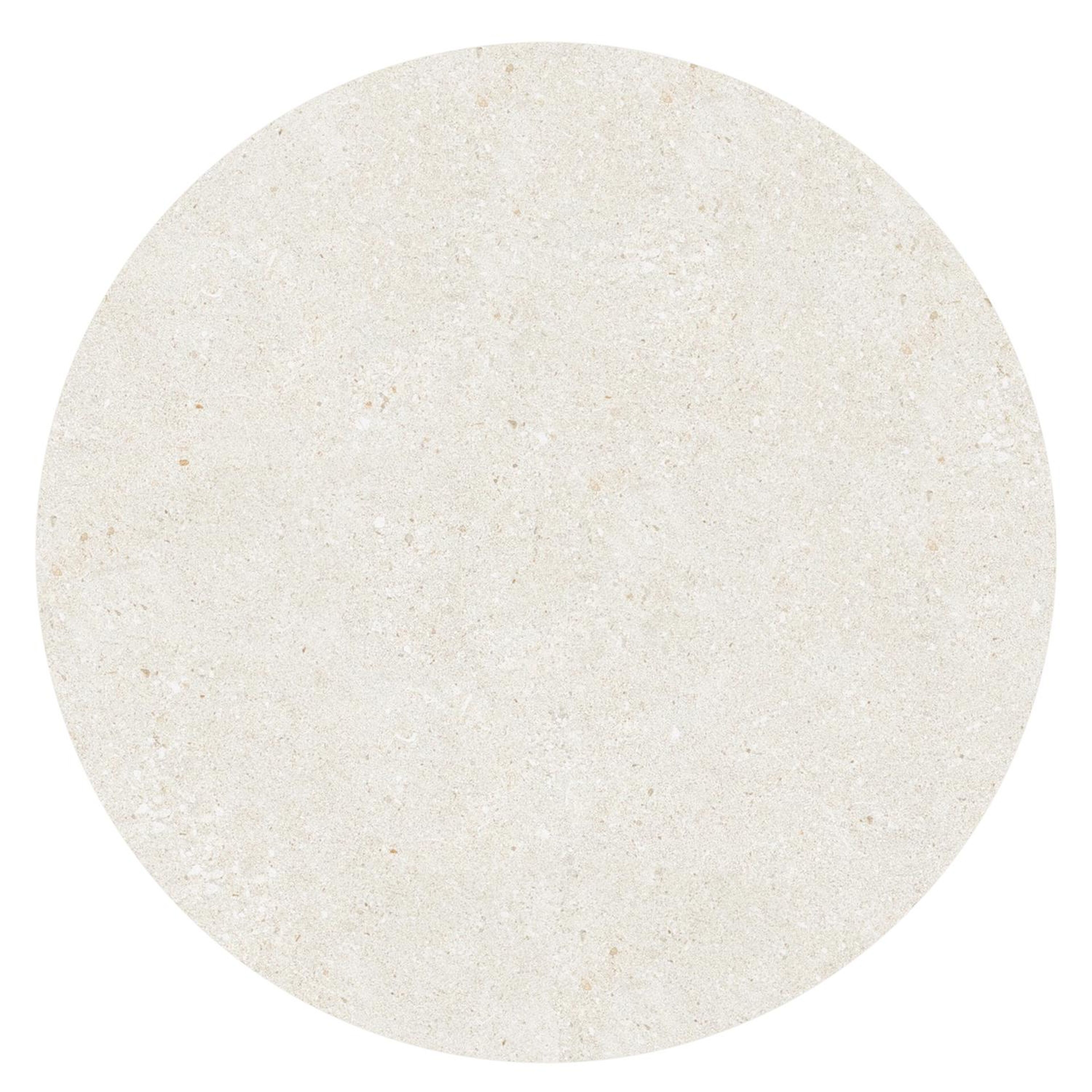 Fano tuintafel rond in beige aluminium en volkeramiek Shilin Dia. 85 x H 75 cm