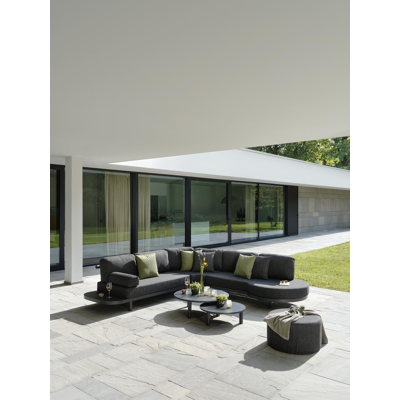 Lindo loungetafels in zwart aluminium - Dia. 85 x H 27 cm, 65 x H 21 cm