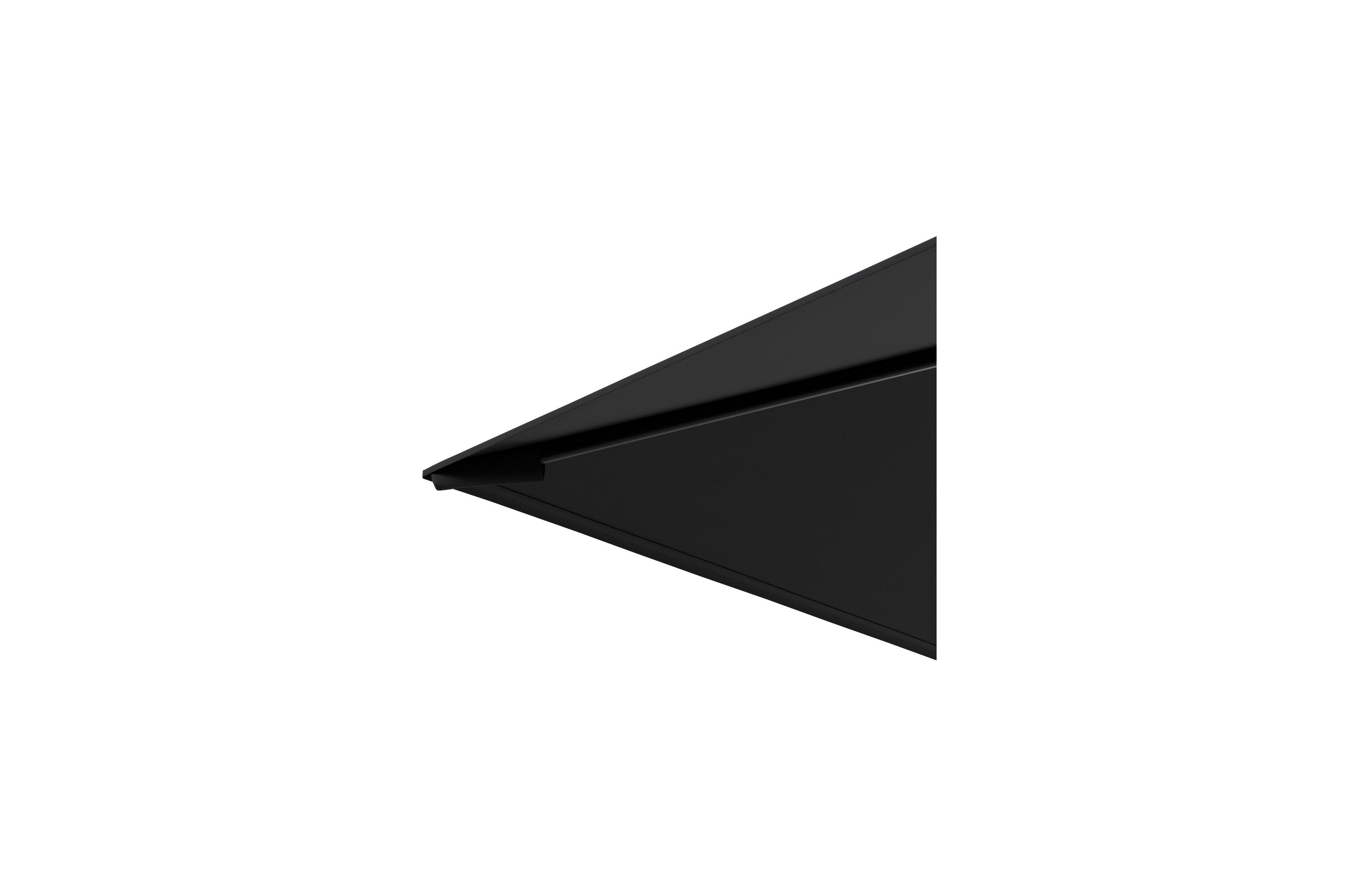 Calpe zweefparasol in zwart aluminium met zwart weather+ softtouch parasoldoek - L1 270 x L2 270 cm (zonder voet)