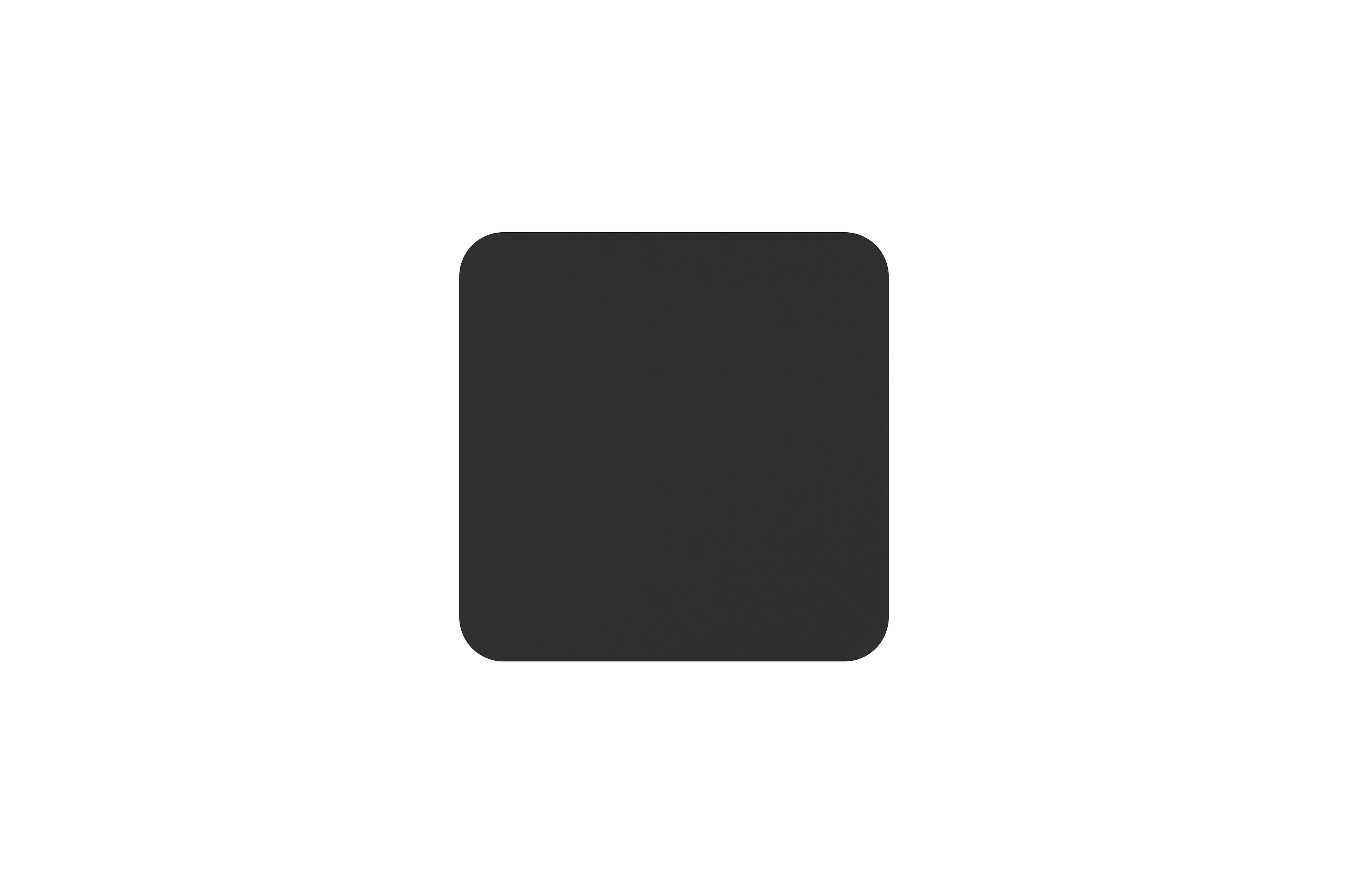 Orso tuintafel afgerond vierkant in zwart aluminium en volkeramiek zwart - L 90 x B 90 x H 75 cm