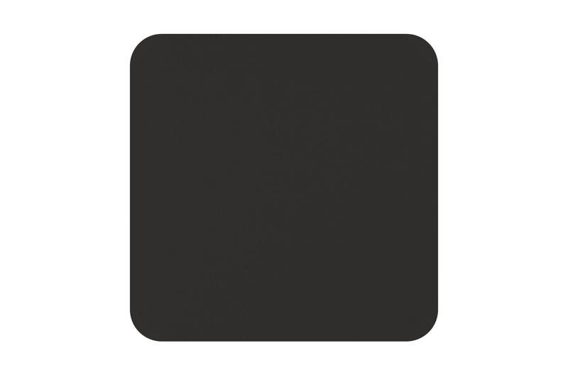 Table de jardin Orso carré arrondi en aluminium noir et céramique pleine noir - Lg. 90 x Lrg. 90 x Haut. 75 cm