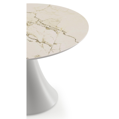 Fano loungetafel in wit aluminium en volkeramiek colorado dunes - Dia. 85 x H 55 cm