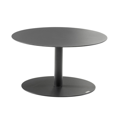 Milo bijzettafel in zwart aluminium - Dia. 57 x H 30 cm