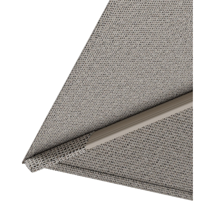 Parasol pendant Rufina avec fonction tilt en aluminium beige et toile de parasol en All Weather Solica Firenze Sand  - Lg.1 400 x Lg.2 300 cm (sans pied de parasol