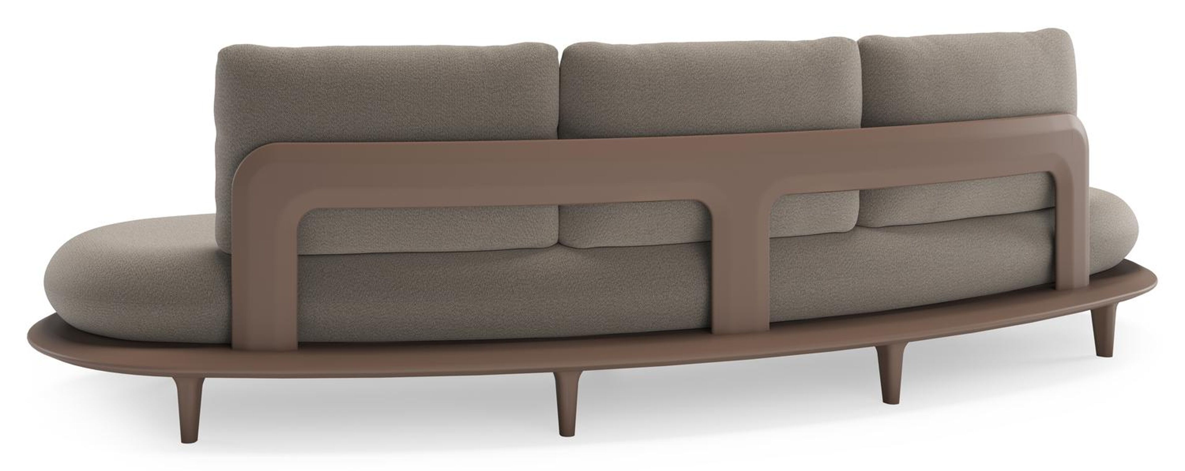 Bomero loungebank in taupe aluminium met savane coconut all weather sunbrella® luxe kussen