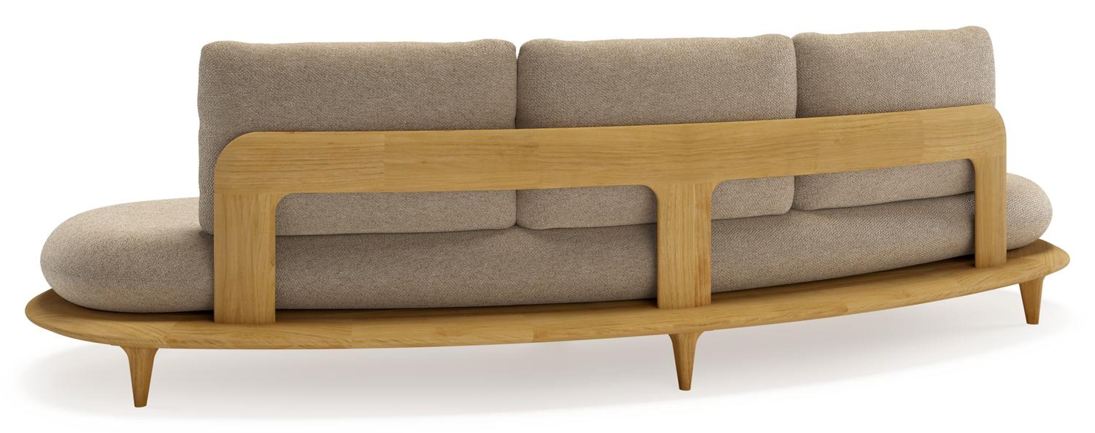 Bomero loungeset in teak met madagascar oak all weather cosytica kussen