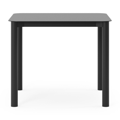 Orso tuintafel afgerond vierkant in zwart aluminium - L 90 x B 90 x H 75 cm