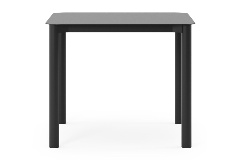 Orso tuintafel afgerond vierkant in zwart aluminium - L 90 x B 90 x H 75 cm