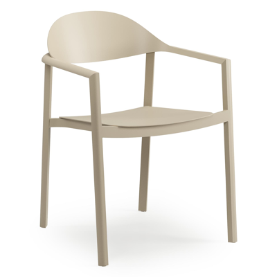 Piemonte tuinstoel in beige aluminium