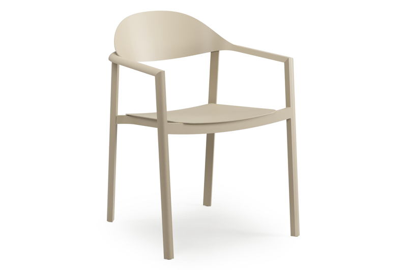 Piemonte tuinstoel in beige aluminium