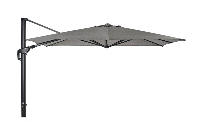 Minore parasolmast met tiltfunctie in zwart aluminium - L1 280 x L2: 370 cm