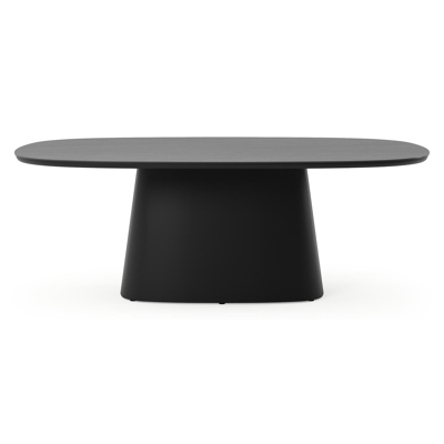Amico tuintafel bombo xl in zwart aluminium en volkeramiek Basalt Black - L 210 x B 148 x H 73.5 cm