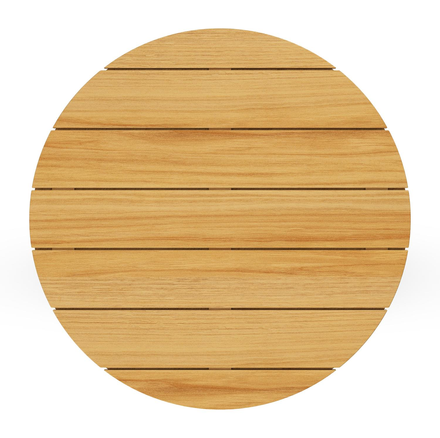 Table basse Bomero en teck- Diam. 85 x Haut. 20 cm