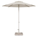Umbria staanparasol in beige aluminium en beige All Weather Sunbrella® parasoldoek - Dia. 250 cm met parasolvoet Intenso 60 kg