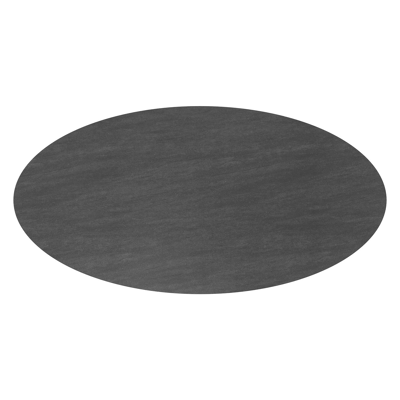 Fano tuintafel ovaal in beige aluminium en volkeramiek Basalt Black - L 290 x B 148 x H 75 cm