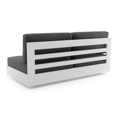 Como loungebank in wit aluminium met lopi shadow all weather sunbrella® luxe kussen