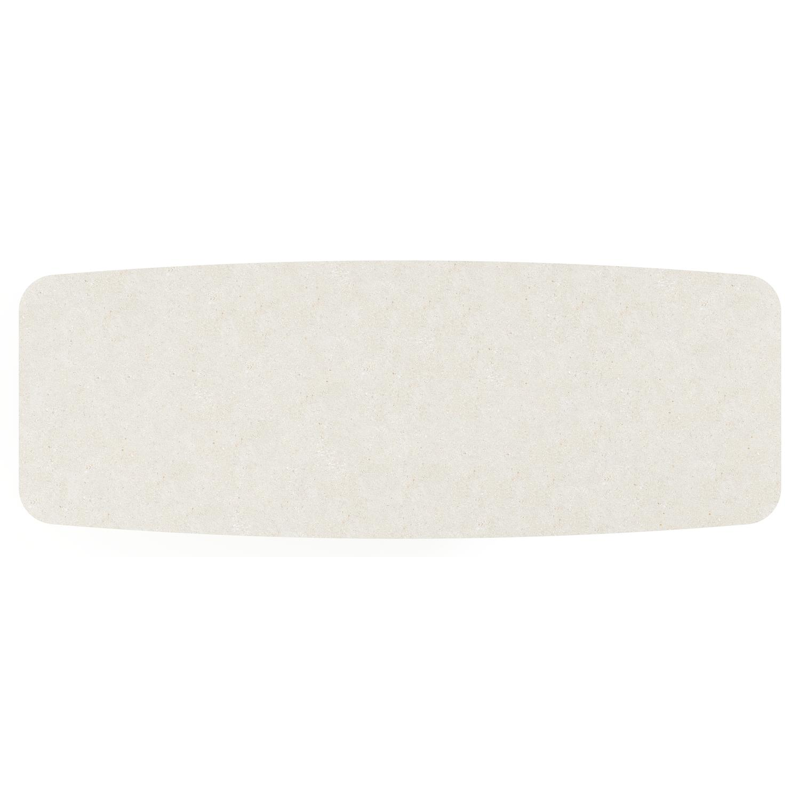 Lacirma tuintafel bootvorm in beige aluminium en volkeramiek Shilin L 315 x B 115 x H 73 cm x H 73 cm