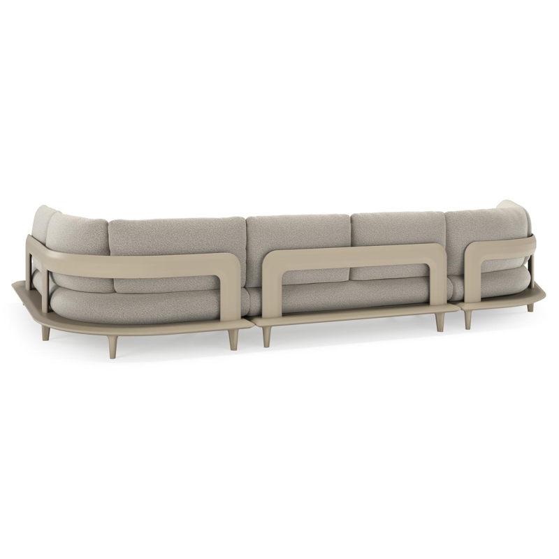 Bomero loungehoek in beige aluminium met firenze sand all weather solica kussen