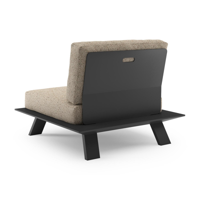 Cesano loungestoel in zwart aluminium met bora jungle all weather Cosytica kussen