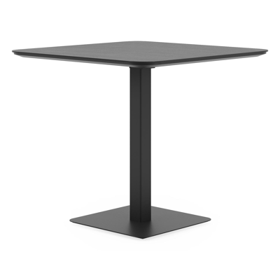 Fano kantelbare tuintafel vierkant afgerond in zwart aluminium en volkeramiek basalt black - L 80 x B 80 x H 72.5 cm
