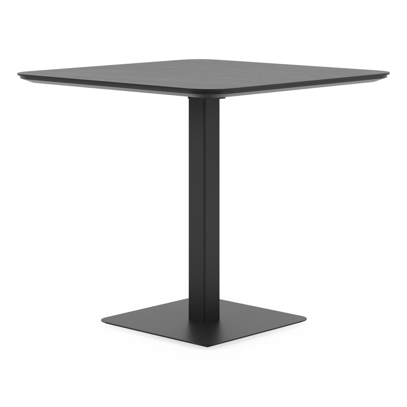 Fano kantelbare tuintafel vierkant afgerond in zwart aluminium en volkeramiek basalt black - L 80 x B 80 x H 72.5 cm