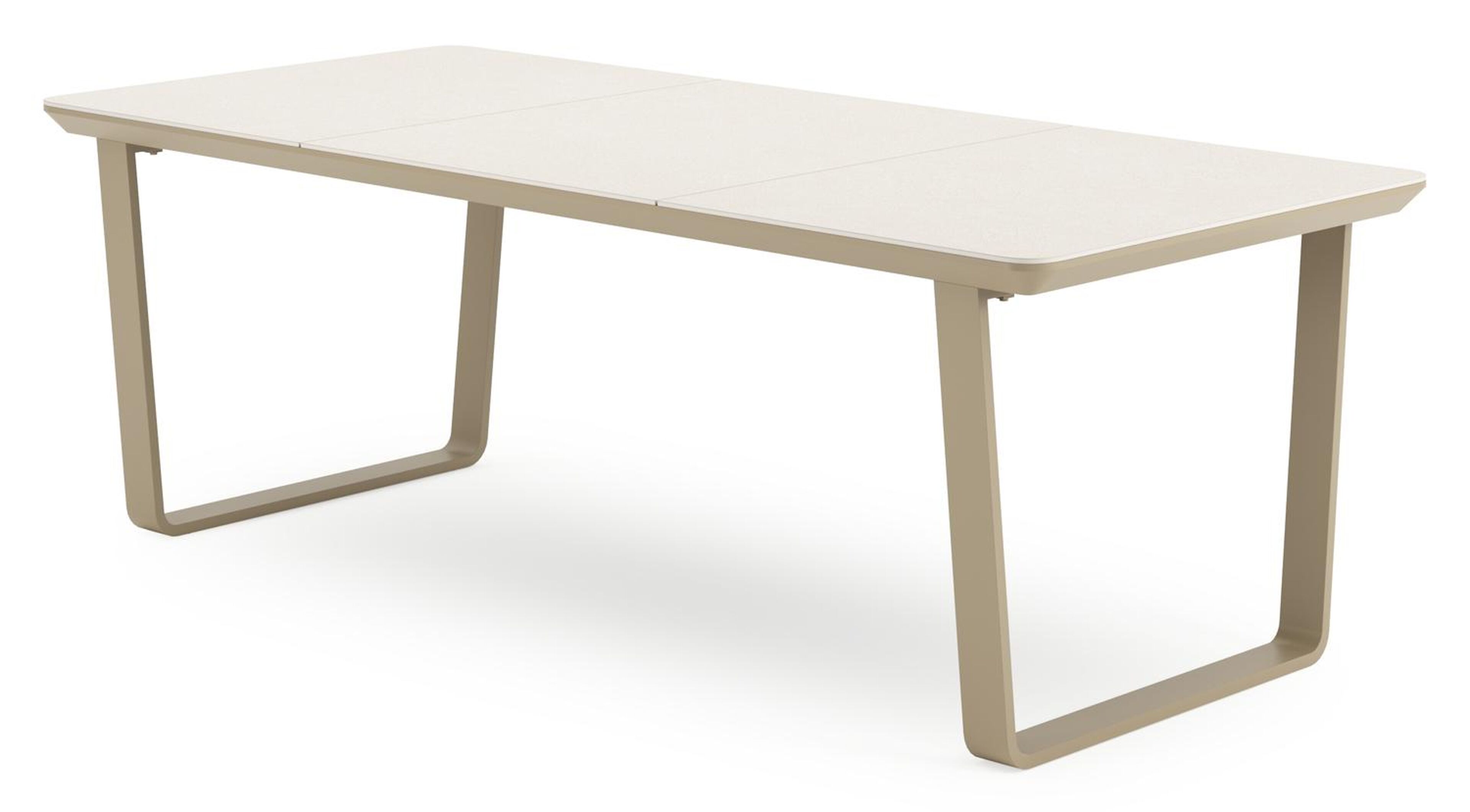 Alora tuintafel in beige aluminium en sintered stone beige - L 220 x B 100 x H 74 cm