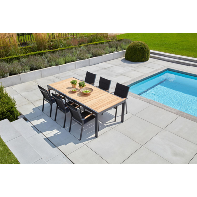 Tafelblad in teak - Naturel - L 240  x B 100 cm