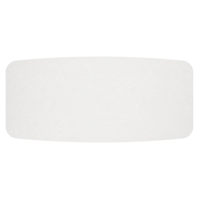 Pamplona tuintafel bootvorm in wit aluminium en sintered stone Topo minerale - L 240 x B 110 x H 72 cm