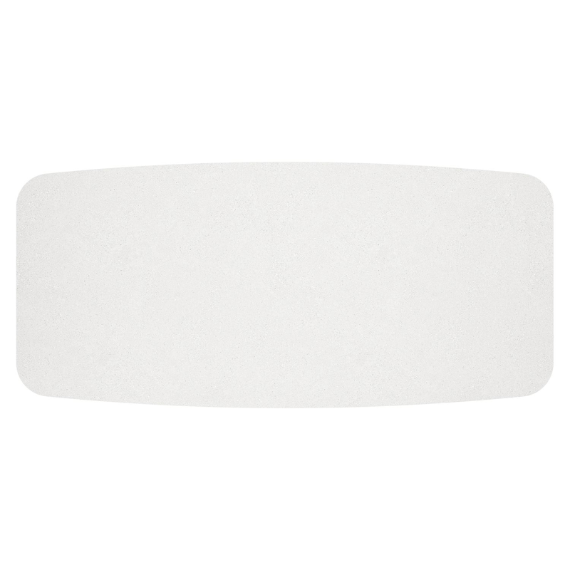 Pamplona tuintafel bootvorm in wit aluminium en sintered stone Topo minerale - L 240 x B 110 x H 72 cm