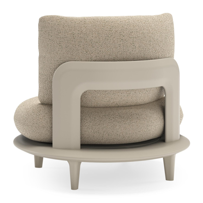 Fauteuil de jardin Bomero en aluminium beige et coussins en all weather cosytica bora forest