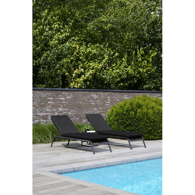 Caravelle/Bari ligbedkussen weather+ softtouch zwart