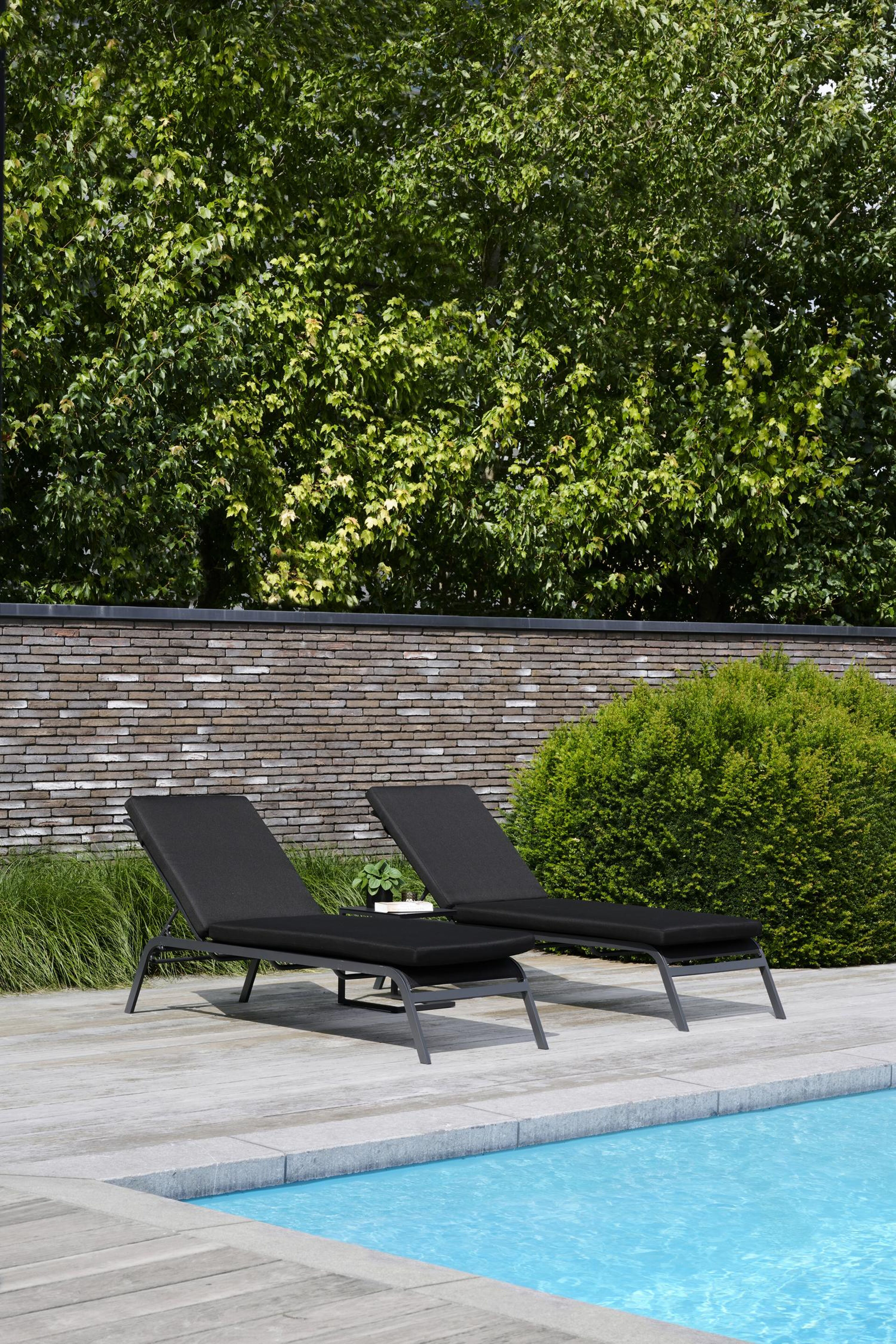 Coussin de chaise longue Caravelle/Bari weather+ softtouch noir