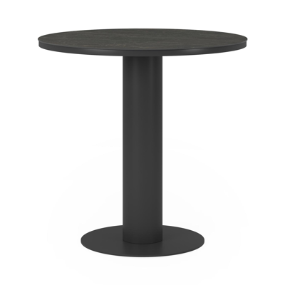 Table de jardin Orso en aluminium noir et céramique pleine black obsession - Dia. 110 x H 106 cm